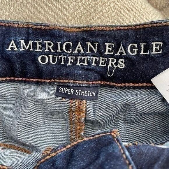 American Eagle Denim Jean Shorts Cuffed Hi Rise 6 - Picture 2 of 7